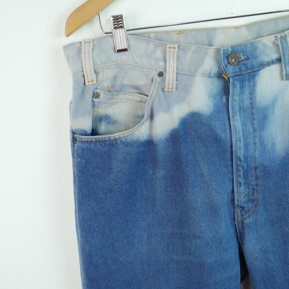 Vintage Levis Orange Tab Bootcut Jeans 37" x 30" Tie Dye Hippy Western Patriotic - Picture 2 of 15